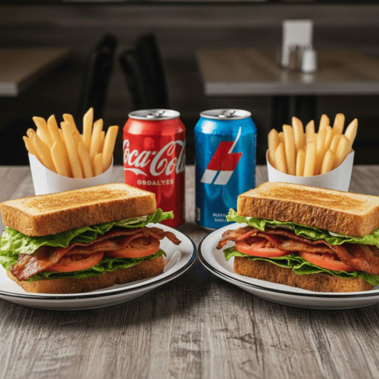 2 BLT Sandwiches + 2 Small Fries + 2 Drinks
