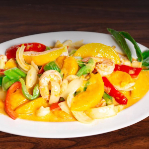 57. Peach with Prawns / Tom Xao Trai Dao