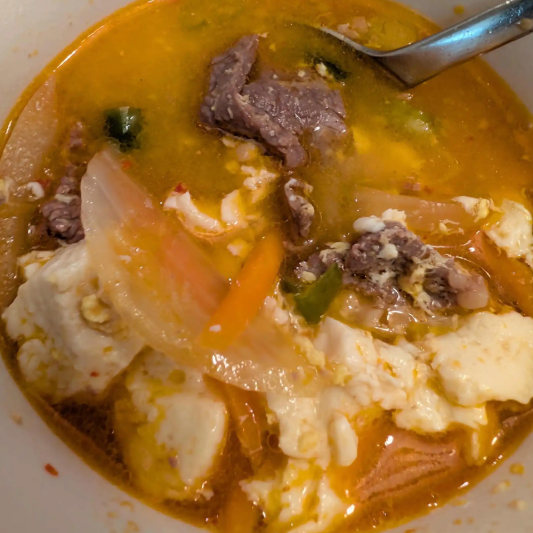Sundubu with Bulgogi Beef