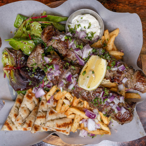 Lamb Platter for 2 (2 Skewers)