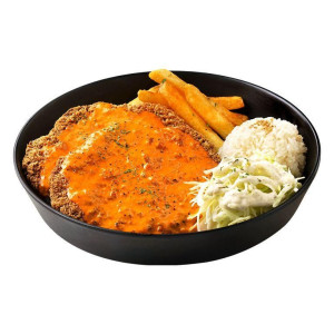 Crispy Pork Cutlet with Rose Sauce
