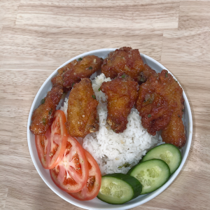 Fish Sauce Wings with Rice