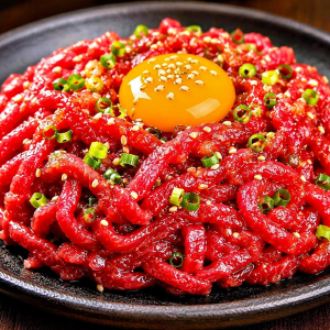 Yukhoe (육회) Includes 5 Side Dishes and Rice