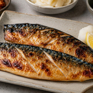 Mackerel (2 pcs) (고등어) Includes 5 Side Dishes and Rice