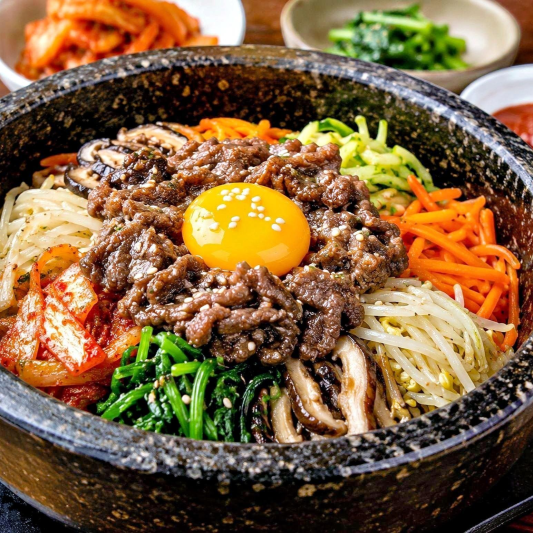 Beef Dolsot Bibimbap Includes 5 Side Dishes