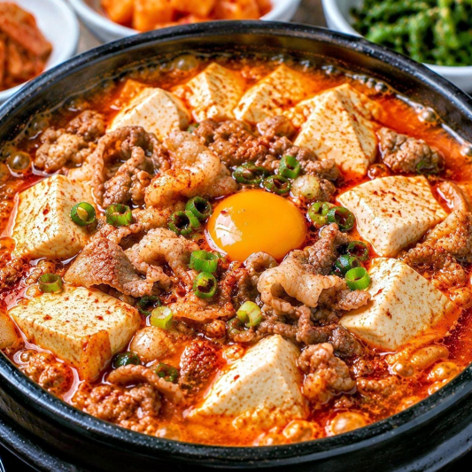 Beef Soft Tofu Includes 5 Side Dishes and Rice