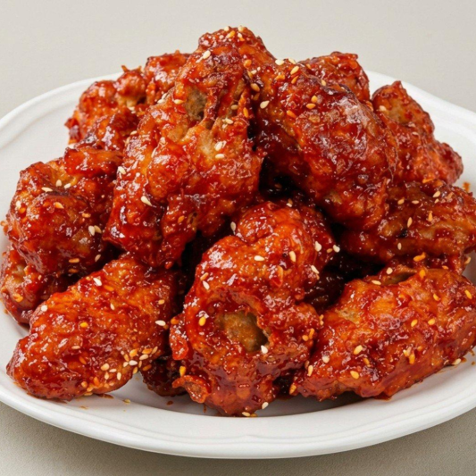 Yangnyeom Fried Chicken (8 pcs) (양념 치킨) Includes Salad