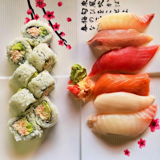 Sushi Regular (6 pcs) & California Roll (1 pc)