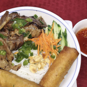 B6. Vermicelli with Grilled Pork and Egg Rolls