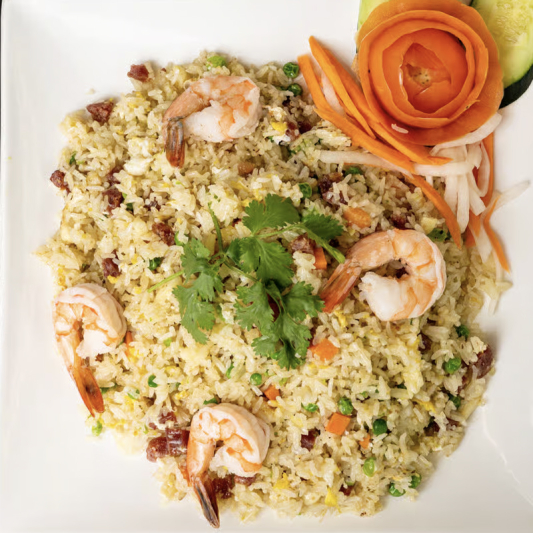 C28. Fried Rice with Shrimp, Chinese Sausage, and Veggies