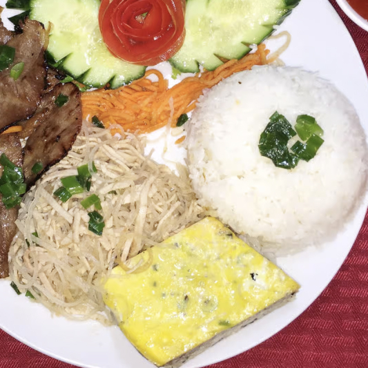 C17. Shredded Pork Skin, Egg Cake, Grilled Pork