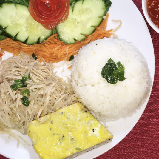 C19. Shredded Pork Skin, Egg Cake, Grilled Shrimp