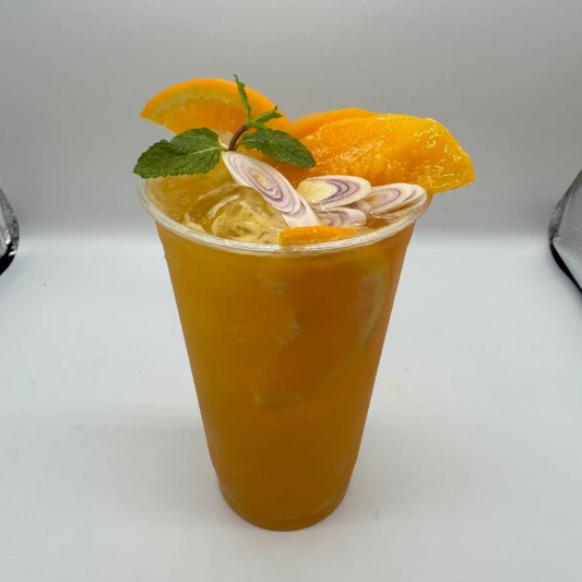 Orange-Peach-Lemongrass Iced Tea