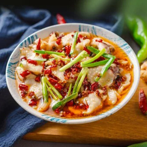 Boiled Sliced Fish in Chili Oil