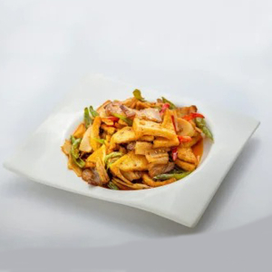Spicy Pork with Green Pepper, Onion & Pressed Tofu