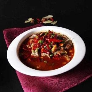 Boiled Lamb with Vegetables in Chili Sauce