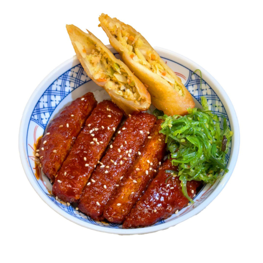 Chicken Cutlet & Spring Roll Don