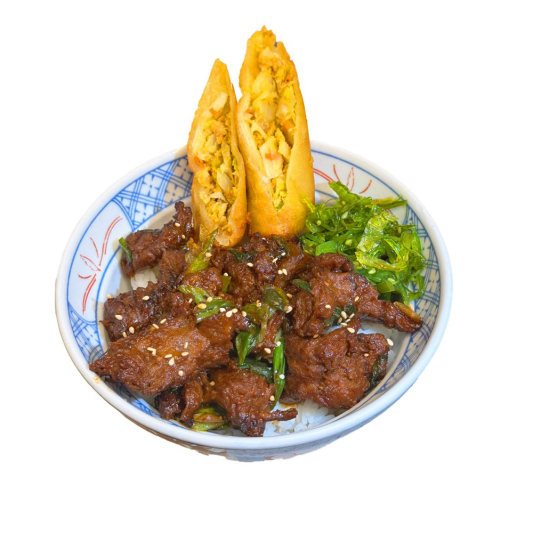 Pulled Mushroom & Spring Roll Don