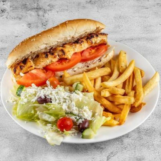 2. Souvlaki Sandwich Combo