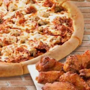 1 Extra Large Pizza and 24 Wings