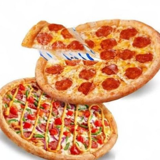2 Pizzas and 2 Dips