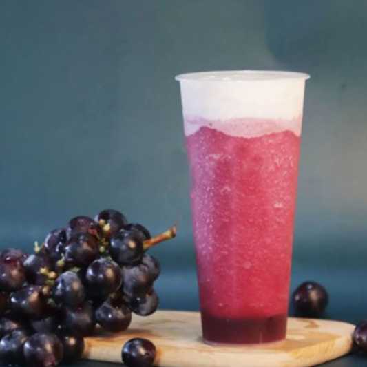 Grape Green Tea Slush with Cheese Foam 葡萄奶盖冰沙茶