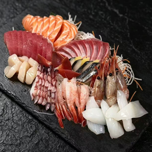 P7. Assorted Sashimi (60 pcs) 什锦刺身拼盘