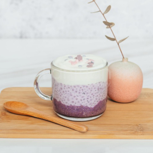 Taro Milk Tea with Pudding 布丁芋茶