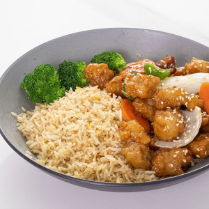 Honey Garlic Chicken with Fried Rice 