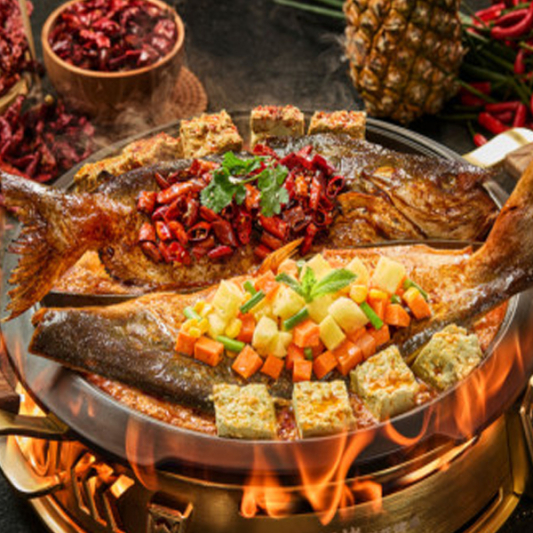 Two-Course Grilled Fish 双拼烤鱼 (四选二）