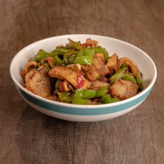 Stir-Fried Bean Curd with Salty Pork 农家炒香干