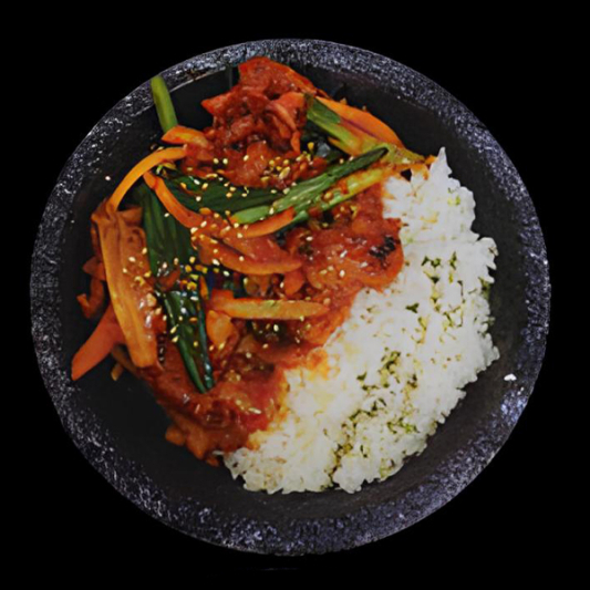 Hot Stone Pot Spicy Pork 돌솥돼지불고기