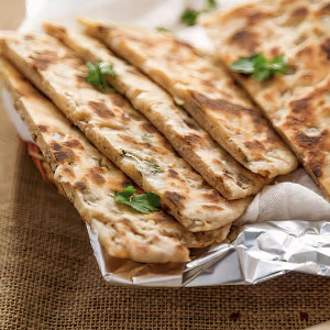Onion Kulcha with Raita