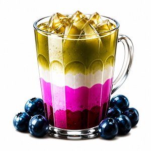 Iced Blueberry Matcha Latte