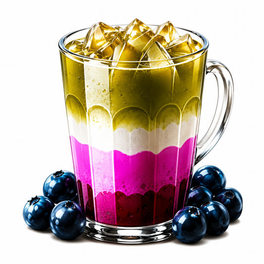 Iced Blueberry Matcha Latte