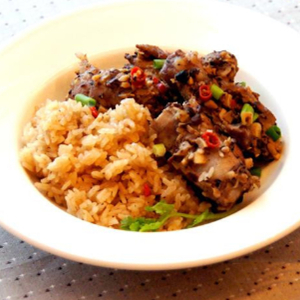 Spare Ribs with Black Bean Sauce on Rice