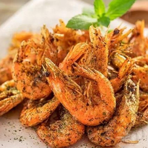 Salt & Pepper Shrimp (with Shell) on Rice