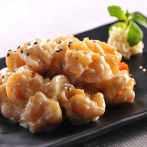 Prawns with Walnuts in Mayonnaise Sauce