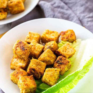 Fried Tofu with Three Kinds of Seafood
