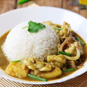 Curry Squid on Rice