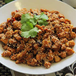 Sesame Chicken on Rice