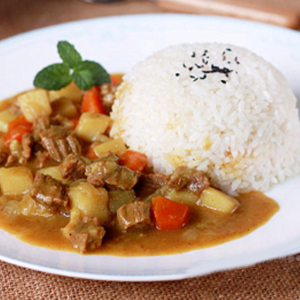 Beef Stew with Curry Sauce on Rice