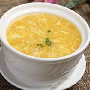 Minced Chicken with Corn Soup