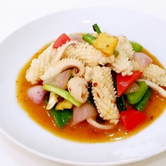 Squid with Black Bean Sauce