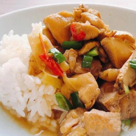 Chicken with Mixed Vegetables on Rice