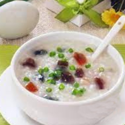 Shredded Pork and Preserved Egg Congee