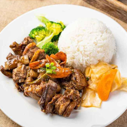 Lamb Stew with Dried Tofu Skin on Rice