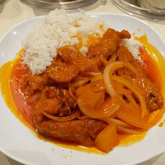 Pork Chop Peking Style on Rice