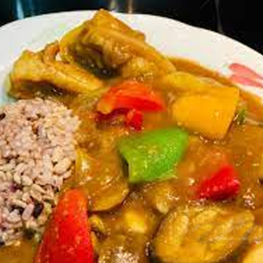 Pork Chop with Onion and Curry Sauce on Rice
