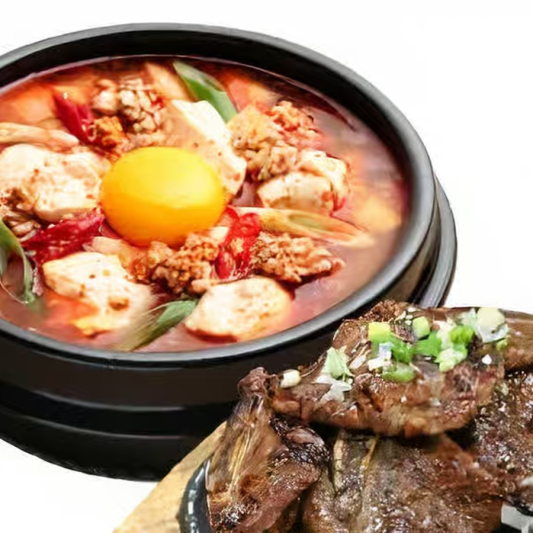 Beef Short Rib and Tofu Soup Combo 갈비 & 순두부
